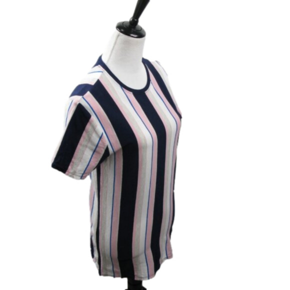 San Francisco Striped Knit Short Sleeve Top Size Small - Picture 4 of 5